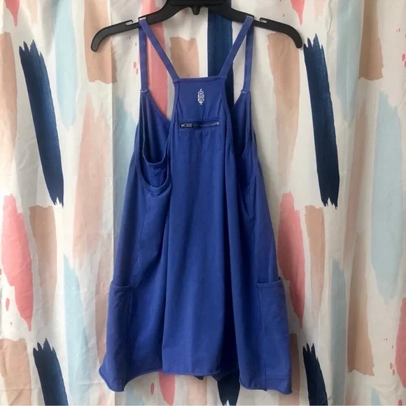 NWOT Free People Movement Radiant Blue Hot Shot Mini Dress Romper Size Small - Picture 3 of 5